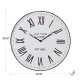 Glitzhome 28"D Farmhouse Metal Enamel Wall Clock (White/Black)