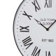 Glitzhome 28"D Farmhouse Metal Enamel Wall Clock (White/Black)