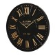 Glitzhome 31.25"D Oversized Modern Farmhouse Metal Enamel Wall Clock (Black/Gold)