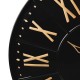 Glitzhome 31.25"D Oversized Modern Farmhouse Metal Enamel Wall Clock (Black/Gold)
