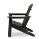 Elm PLUS Eco-Friendly Black Recycled HDPE Outdoor Adirondack Chair