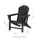 Elm PLUS Eco-Friendly Black Recycled HDPE Outdoor Adirondack Chair