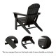 Elm PLUS Eco-Friendly Black Recycled HDPE Outdoor Adirondack Chair