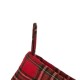 Glitzhome 2pk Embroidered Linen Red Truck Christmas Stockings and 1 Tree Skirt Set of 3