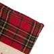 Glitzhome 2pk Embroidered Linen Red Truck Christmas Stockings and 1 Tree Skirt Set of 3