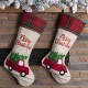 Glitzhome 2pk 21''L Embroidered Linen Red Truck Christmas Stocking