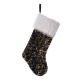 Glitzhome 2pk 21"L Navy Blue Sequin Christmas Stocking with Faux Fur Cuff