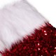 Glitzhome 2pk 21"L Red Sequin Christmas Stocking with Faux Fur Cuff