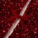 Glitzhome 2pk Red Sequin Christmas Stockings and 1 tree skirt, Set of 3