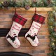 Glitzhome 2pk 21"L Fabric Dachshund Christmas Stocking