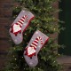 Glitzhome 2pk 21.00"L Gnome Hooked Christmas Stocking