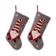 Glitzhome 2pk 21.00"L Gnome Hooked Christmas Stocking