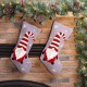 Glitzhome 2pk 21.00"L Gnome Hooked Christmas Stocking