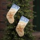 Glitzhome 2pk 19.00"L 3D Starfish Hooked Christmas Stocking