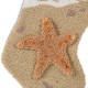 Glitzhome 2pk 19.00"L 3D Starfish Hooked Christmas Stocking