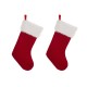 Glitzhome 2pk 20.00"L Knitted Christmas Stocking with Faux Fur Cuff