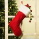 Glitzhome 2pk 20.00"L Knitted Christmas Stocking with Faux Fur Cuff