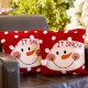 Glitzhome 14"L 2pk Hooked 3D Snowman Throw Pillow