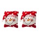 Glitzhome 14"L 2pk Hooked 3D Snowman Throw Pillow