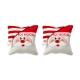 Glitzhome 14"L 2pk Hooked 3D Santa Throw Pillow