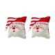 Glitzhome 14"L 2pk Hooked 3D Santa Throw Pillow