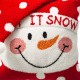 Glitzhome 14"L Hooked 3D Santa and Snowman Throw Pillow, Set of 2