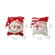 Glitzhome 14"L Hooked 3D Santa and Snowman Throw Pillow, Set of 2