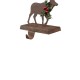 Glitzhome 2PK 6.50"H Wooden/Metal Reindeer Stocking Holder