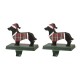 Glitzhome 2PK 5.92"H Wooden/Metal Dachshund Stocking Holder