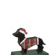 Glitzhome 2PK 5.92"H Wooden/Metal Dachshund Stocking Holder