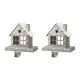 Glitzhome 2PK 6.00"H Galvanized House Stocking Holder