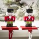 Glitzhome 2PK 7.00"H Wooden/Metal Nutcracker Stocking Holder