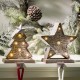 Glitzhome Marquee LED Wooden/Metal Christmas Tree & Star Stocking Holder, Set of 2