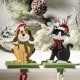 Glitzhome Wooden/Metal Cat & Dog Stocking Holder, Set of 2