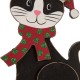 Glitzhome Wooden/Metal Cat & Dog Stocking Holder, Set of 2