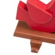 Glitzhome 2PK 6.3"H Wooden Christmas Red Bird Stocking Holder