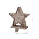 Glitzhome 2PK 7.50"H Marquee LED Wooden/Metal Star Stocking Holder