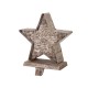 Glitzhome 2PK 7.50"H Marquee LED Wooden/Metal Star Stocking Holder