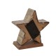 Glitzhome 2PK 7.50"H Marquee LED Wooden/Metal Star Stocking Holder