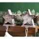 Glitzhome 2PK 7.50"H Marquee LED Wooden/Metal Star Stocking Holder