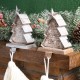 Glitzhome 2PK 7.50"H Marquee LED Wooden/Metal Christmas Tree Stocking Holder