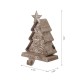 Glitzhome 2PK 7.50"H Marquee LED Wooden/Metal Christmas Tree Stocking Holder