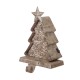 Glitzhome 2PK 7.50"H Marquee LED Wooden/Metal Christmas Tree Stocking Holder