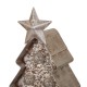 Glitzhome 2PK 7.50"H Marquee LED Wooden/Metal Christmas Tree Stocking Holder
