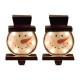 Glitzhome 2PK Marquee LED Snowman Head Stocking Holder