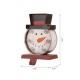 Glitzhome 2PK Marquee LED Snowman Head Stocking Holder