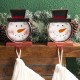 Glitzhome 2PK Marquee LED Snowman Head Stocking Holder