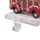 Glitzhome 2PK 6.12"H Wooden/Metal Red Truck Stocking Holder