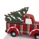 Glitzhome 2PK 6.12"H Wooden/Metal Red Truck Stocking Holder