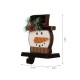 Glitzhome 2PK 6.50"H Wooden/Metal Snowman Head Stocking Holder